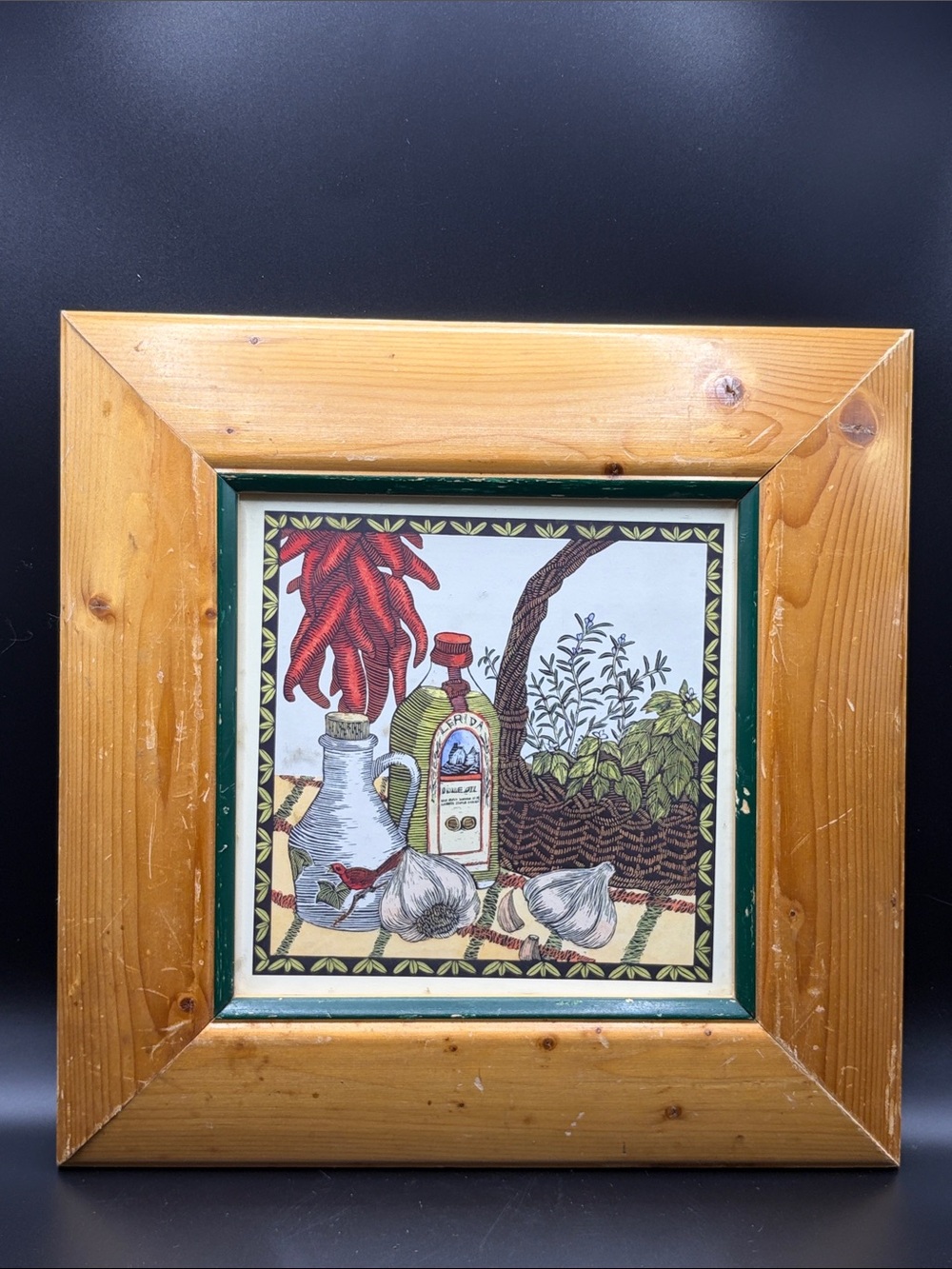 Vintage Dorothy Reinhardt Kitchen Series Pier 1 Framed Art Print Cottagecore